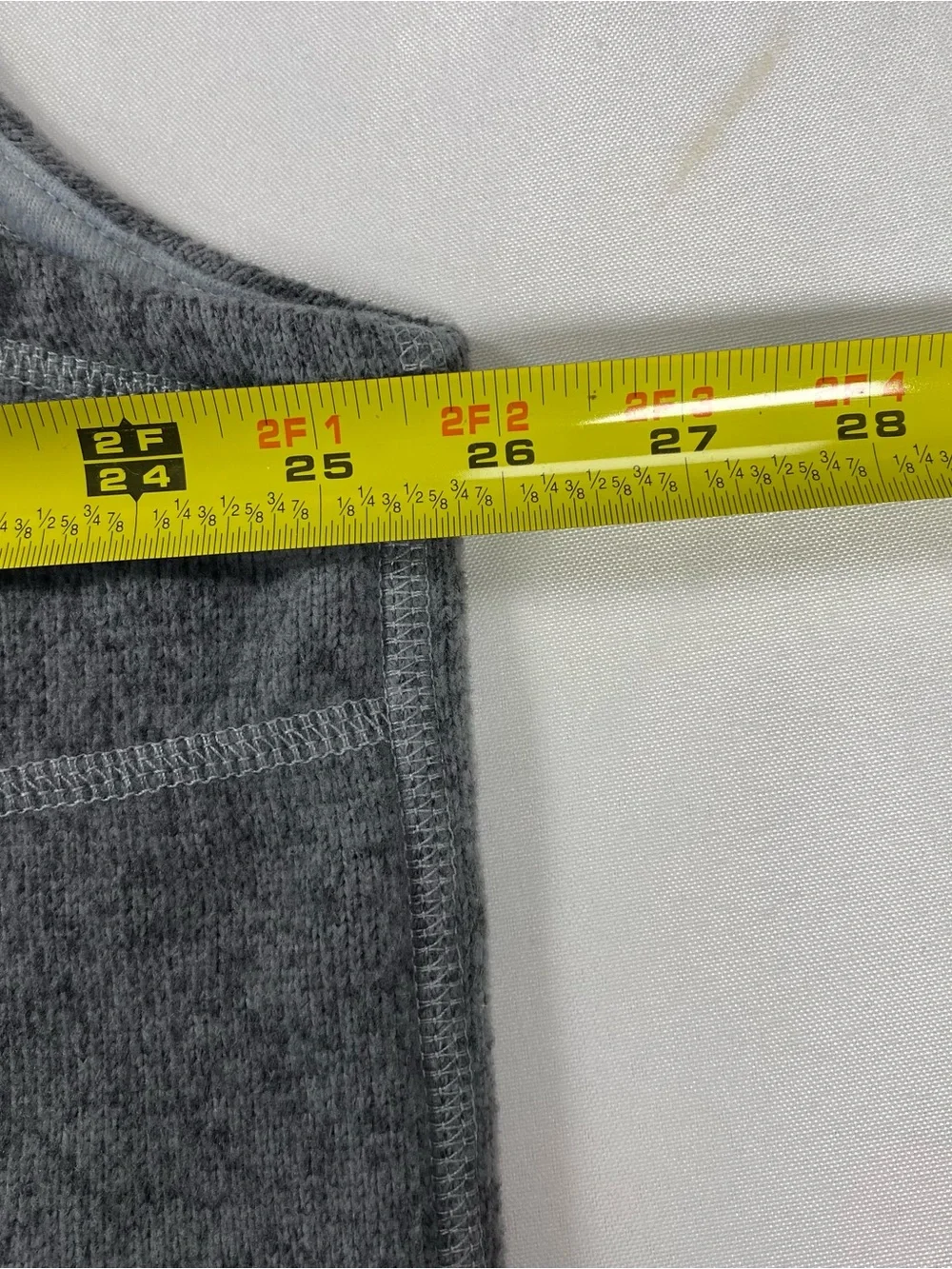 The North Face Gordon Lyons Fleece Vest Mens XXL 2XL Gray Full Zip Hiking